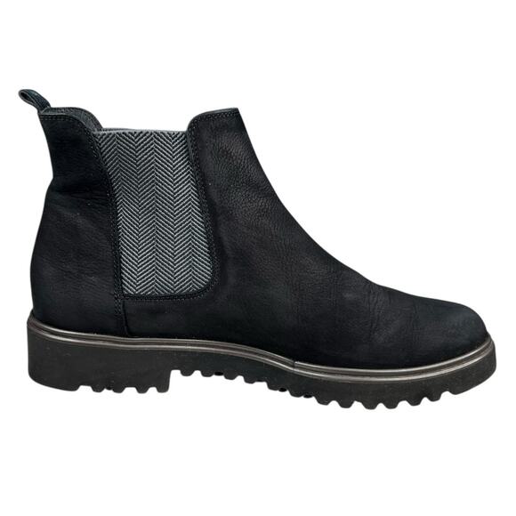 Paul Green Women’s Vienna Black Suede Lug Sole Chelsea Boot Size 6 US 8.5 - Picture 4 of 12